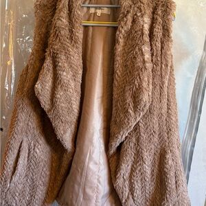 Wildflowers Brown Faux Fur Vest